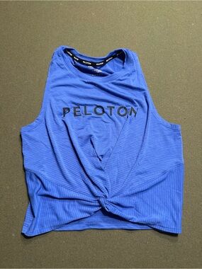 Peloton Women's Blue Twist-Front Tank Top XS worn once